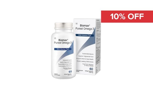 10% Off Biomax®  Purest Omega 3 Wild Alaskan Fish Oil Cover Image